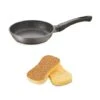 Set Poêle Anti-adhérente Dur Comme La Pierre 20 Cm Et 2 éponges Végétales