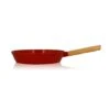 Poêle Ector Induction Aluminium Revêtu Manche En Bois 28 Cm Rouge