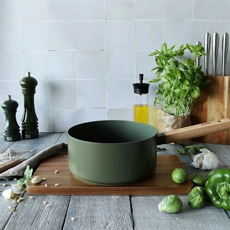 Casserole Ector Induction Aluminium Revêtu Manche En Bois 20 Cm Vert 3 Casserole Ector Induction Aluminium Revêtu Manche En Bois 20 Cm Vert – Image 3
