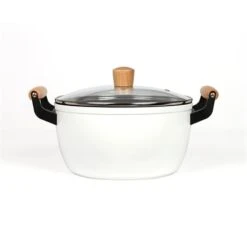 LIVOO Faitout Wood Line Blanc 24 Cm