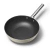 Smeg Wok Aluminium Antiadhésif 30 Cm Crème Mat