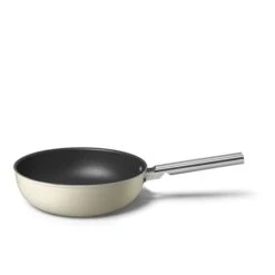 Smeg Wok Aluminium Antiadhésif 30 Cm Crème Mat -Cuisine Fournitures Magasin 116001 3 2 Wok aluminium antiadhesif 30 cm creme mat Smeg
