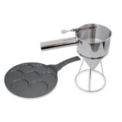 Lot Poêle 7 Blinis Et Entonnoir à Piston