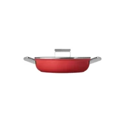 Smeg Sauteuse Aluminium Antiadhésive 28 Cm Rouge Mat Avec Couvercle En Verre Trempé -Cuisine Fournitures Magasin 132004 2 1 Sauteuse aluminium antiadhesive 28 cm rouge mat avec couvercle en verre trempe Smeg