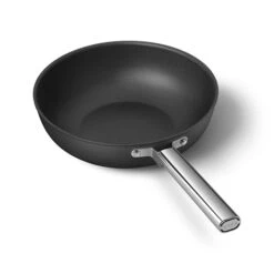 Smeg Wok Aluminium Antiadhésif 30 Cm Noir Mat -Cuisine Fournitures Magasin 133005 3 4 Wok aluminium antiadhesif 30 cm noir mat Smeg