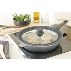 Couvercle En Verre Et Silicone Noir Multidiamètres 28, 30 Et 32 Cm -Cuisine Fournitures Magasin 147001 2 1 Couvercle en verre et silicone noir multidiametres 28 30 et 32 cm Mathon