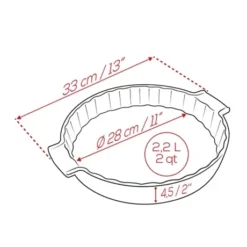 Peugeot Tourtière Céramique Ardoise 28 Cm -Cuisine Fournitures Magasin 201205 3 3 Tourtiere ceramique ardoise 28 cm Peugeot