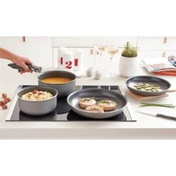 Set 2 Poêles Et 2 Casseroles Anti-adhésives Délice Et Manche Amovible -Cuisine Fournitures Magasin 20215 4 3 Set 2 poeles et 2 casseroles anti adhesives Delice et manche amovible Mathon