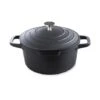 Cocotte Légère Ronde En Fonte D'aluminium 20 Cm 2,6 L Coloris Noir