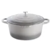 Cocotte Légère Ronde En Fonte D'aluminium 28 Cm 6,7 L Coloris Gris
