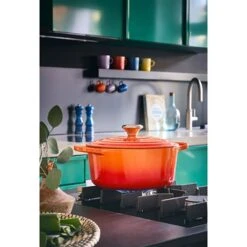 Le Creuset Cocotte Fonte Rond 24 Cm Volcanique -Cuisine Fournitures Magasin 213180 3 3 Cocotte fonte rond 24 cm volcanique Le Creuset