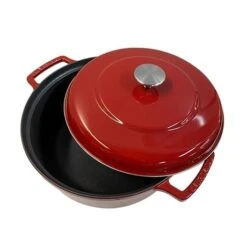 Meilleures ventes -Cuisine Fournitures Magasin 213264 1 2 Cocotte Bistrot rouge 28 cm Invicta