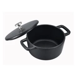 Meilleures ventes -Cuisine Fournitures Magasin 213275 1 1 Mini cocotte ronde 10 cm Black Design Baumalu