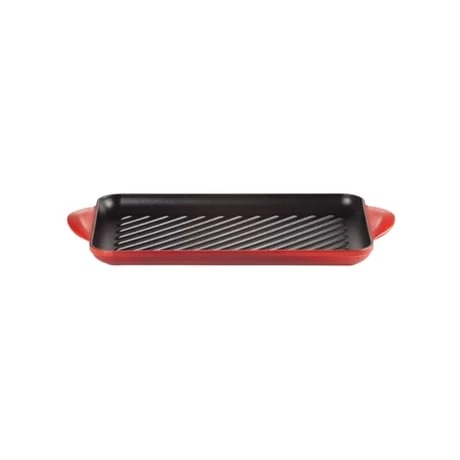 Le Creuset Grill Rectangulaire Fonte émaillée 32 Cm Cerise 1 Le Creuset Grill Rectangulaire Fonte émaillée 32 Cm Cerise