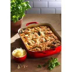 Meilleures ventes -Cuisine Fournitures Magasin 218000 1 1 Plat rectangulaire fonte emaillee 37 cm Cerise Le Creuset