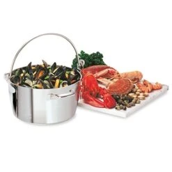 Lot Marmite à Crustacés Confiture 30 Cm Et Couvercle -Cuisine Fournitures Magasin 273111 3 3 Lot Marmite a crustaces confiture 30 cm et couvercle