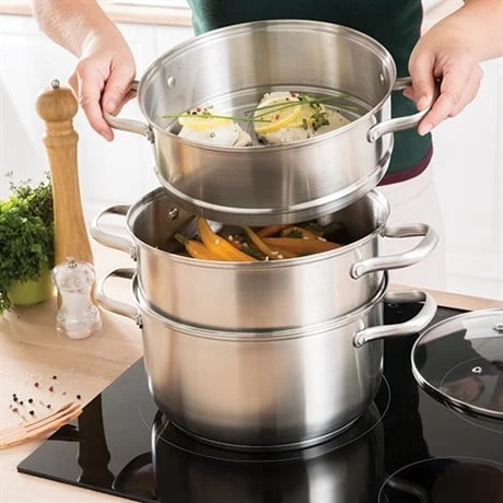 Panier Pour Cuiseur Vapeur Inox 26 Cm 2 Panier Pour Cuiseur Vapeur Inox 26 Cm – Image 2