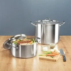 Faitout Inox Avec Couvercle Excell'inox 28 Cm 13,5 L -Cuisine Fournitures Magasin 27663 2 2 Faitout inox avec couvercle Excell inox 28 cm 13 5 L Mathon