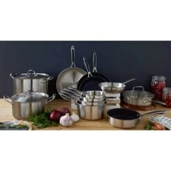 Lot De 3 Poêles Antiadhésives Excell'Inox 20, 24 Et 28 Cm -Cuisine Fournitures Magasin 279092 3 3 Lot de 3 poeles antiadhesives Excell Inox 20 24 et 28 cm Mathon