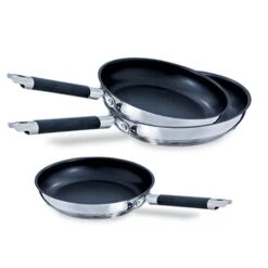Lot De 3 Poêles Antiadhésives Rapid Cook 20, 24 Et 28 Cm