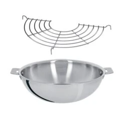 Lot Wok Inox Et Grille Casteline 28 Cm