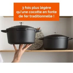 Lot Cocotte Légère Ronde Fonte Aluminium 24 Cm 4,5 L Et Panier Vapeur Multidiamètre -Cuisine Fournitures Magasin 279166 4 5 Lot cocotte legere ronde fonte aluminium 24 cm 4 5 L et panier vapeur multidiametre Mathon