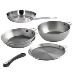 De Buyer Batterie 5 Pièces Avec Manche Amovible Mineral B