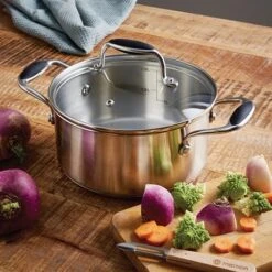 Faitout Excell’Inox 20 Cm Et Couvercle En Verre 6 Faitout Excell’Inox 20 Cm Et Couvercle En Verre -Cuisine Fournitures Magasin 279195 2 3 Faitout Excell Inox 20 cm et couvercle en verre Mathon