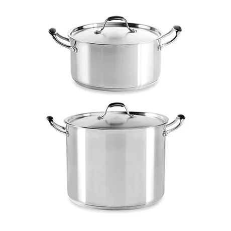 Set De Deux Faitouts En Inox Avec Couvercle 24 Cm Et 28 Cm Excell’inox 1 Set De Deux Faitouts En Inox Avec Couvercle 24 Cm Et 28 Cm Excell’inox