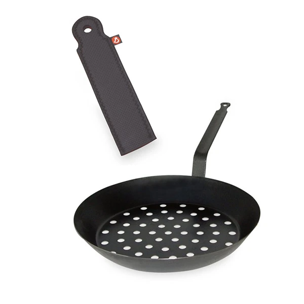 De Buyer Set Poêle à Marrons Pour Cuisson Sur Braises 28 Cm Et Manchon De Protection 1 De Buyer Set Poêle à Marrons Pour Cuisson Sur Braises 28 Cm Et Manchon De Protection