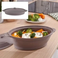 Papillote Rétractable Fond Vapeur En Silicone 30 Cm 1,5 L