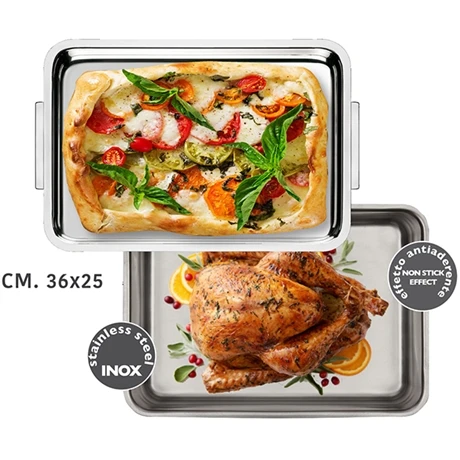 Plat à Four Inox Extra Profond Avec Couvercle Duplex 2 Plat à Four Inox Extra Profond Avec Couvercle Duplex – Image 2