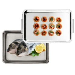 Plat à Four Inox Extra Profond Avec Couvercle Duplex 7 Plat à Four Inox Extra Profond Avec Couvercle Duplex -Cuisine Fournitures Magasin 371003 2 1 Plat a four Inox extra profond avec couvercle Duplex Inoxriv