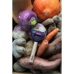 Opinel Eplucheur Rasoir T DUO Bois Bleu -Cuisine Fournitures Magasin 401017 2 2 Eplucheur rasoir T DUO bois bleu Opinel