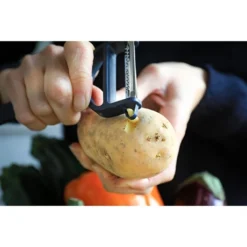 Opinel Eplucheur Rasoir T DUO Bois Bleu -Cuisine Fournitures Magasin 401017 4 2 Eplucheur rasoir T DUO bois bleu Opinel