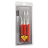 Set 3 Couteaux D'office Nova Coloris Rouge