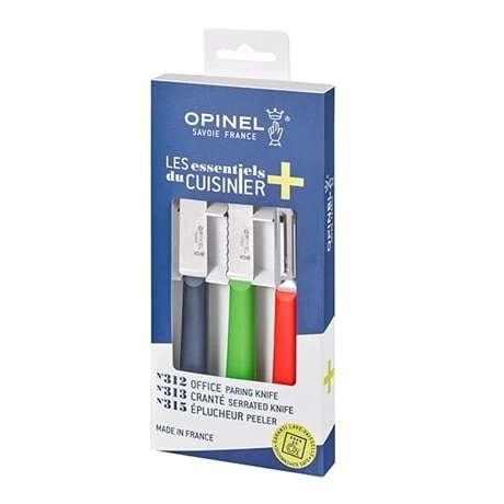 Couteaux Trio Les Essentiels Du Cuisinier Opinel 2 Couteaux Trio Les Essentiels Du Cuisinier Opinel – Image 2