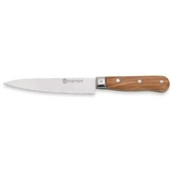 Couteau Chef Bois D'olivier Lame Inox 15 Cm