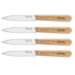 Opinel Set 4 Couteaux Office Lames Crantées Inox 10 Cm Couleur Naturel