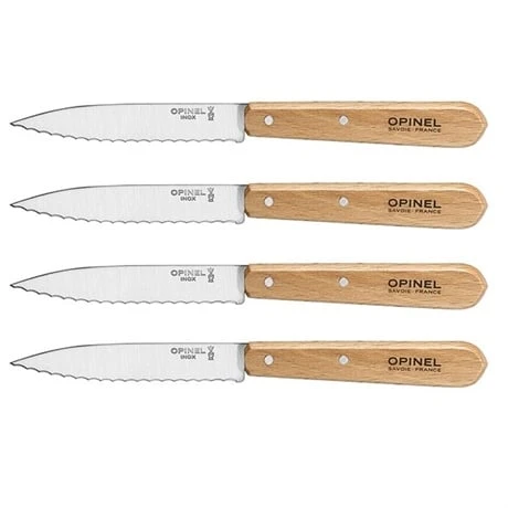 Opinel Set 4 Couteaux Office Lames Crantées Inox 10 Cm Couleur Naturel 1 Opinel Set 4 Couteaux Office Lames Crantées Inox 10 Cm Couleur Naturel