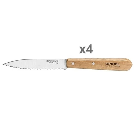 Opinel Set 4 Couteaux Office Lames Crantées Inox 10 Cm Couleur Naturel 2 Opinel Set 4 Couteaux Office Lames Crantées Inox 10 Cm Couleur Naturel – Image 2