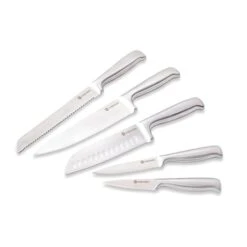 Lot Bloc Universel Magnétique Porte Couteaux Et Set De 5 Couteaux -Cuisine Fournitures Magasin 479019 3 2 Lot bloc universel magnetique porte couteaux et set de 5 couteaux Mathon