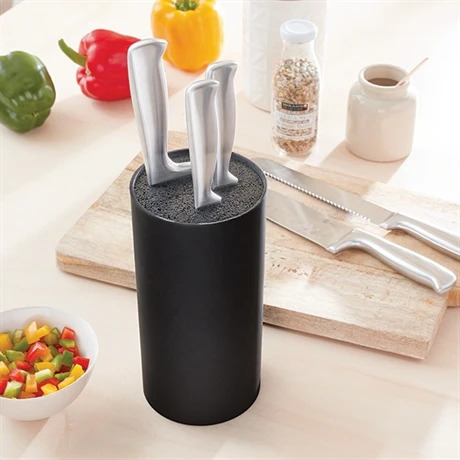 Lot Bloc Couteaux Universel Noir Et Set De 5 Couteaux 2 Lot Bloc Couteaux Universel Noir Et Set De 5 Couteaux – Image 2