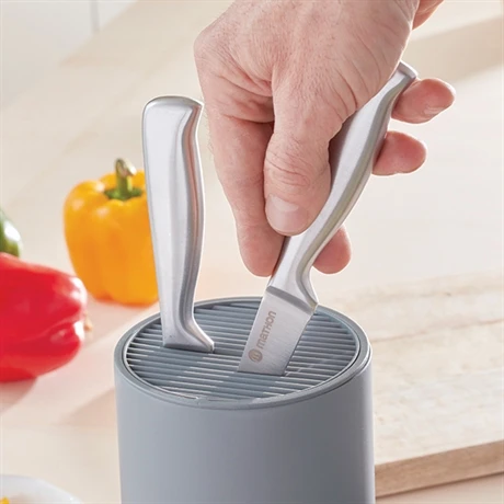 Lot Bloc Couteaux Universel Avec Porte-ustensiles Et Set De 5 Couteaux 2 Lot Bloc Couteaux Universel Avec Porte-ustensiles Et Set De 5 Couteaux – Image 2