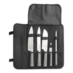 Sacoche 4 Couteaux De Cuisine Et Fusil à Aiguiser Pradel