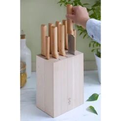 Opinel Bloc Pour 9 Couteaux En Hêtre -Cuisine Fournitures Magasin 480006 3 2 Bloc pour 9 couteaux en hetre Opinel