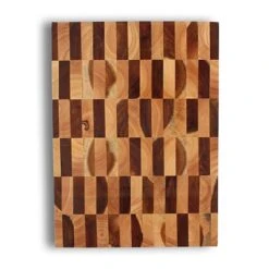 Planche à Découper Damier De Bois 43 X 31 Cm