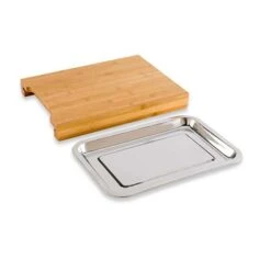 Planche à Découper Bambou 34 Cm Avec Bac Amovible Inox -Cuisine Fournitures Magasin 481016 2 4 Planche a decouper bambou 34 cm avec bac amovible inox Mathon