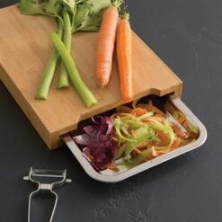 Planche à Découper Bambou 34 Cm Avec Bac Amovible Inox -Cuisine Fournitures Magasin 481016 3 4 Planche a decouper bambou 34 cm avec bac amovible inox Mathon