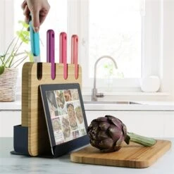 Bloc De 4 Couteaux Et Planche à Découper -Cuisine Fournitures Magasin 489000 2 1 Bloc de 4 couteaux et planche a decouper Trebonn